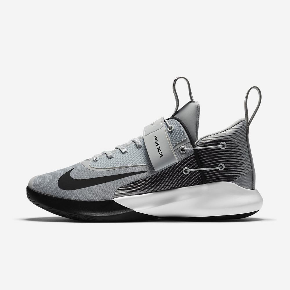 Chaussure De Basket Nike Precision 4 FlyEase (Extra Wide) Grise 5876-420 Light Solar Flare Heather/White/Black Femme | RJI-33818920